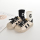 Milok ສີດໍາແລະສີຂາວ socks summer ຖົງຕີນເດັກນ້ອຍທີ່ບໍ່ມີກະດູກ