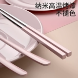 Палочки для еды из нержавеющей стали, ложка, детский портативный комплект, милая посуда для школьников, коробка для хранения, 3 предмета