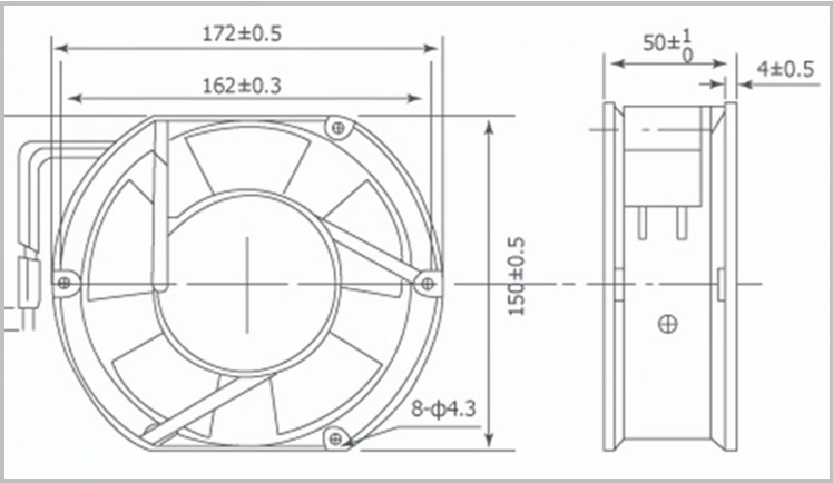 NMB 17CM 24V风扇 0.95A 5920PL-05W-B40 17251变频器防水风扇-图2