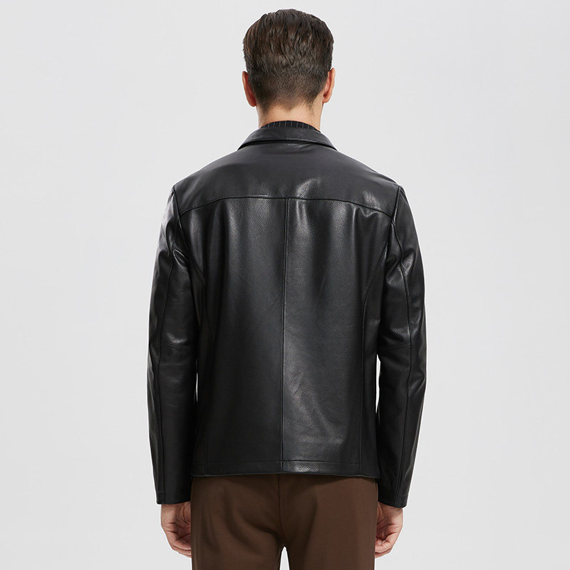 雪豹真皮男皮衣头层绵羊皮商务休闲时尚轻奢体制内翻领行政皮外套,淘宝优惠券,粉丝福利购,淘宝优惠卷