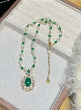 铜合金6071复古绿色项链