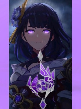 s925银潮稻妻雷神瞳雷电将军项链