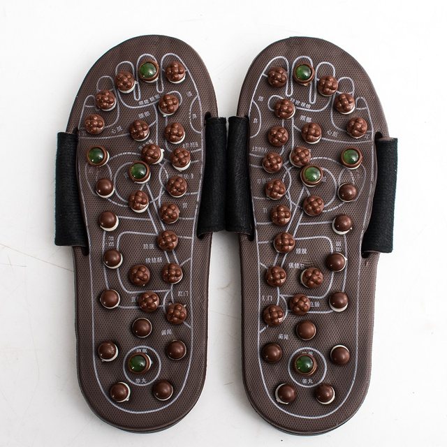 Elastic moxibustion massage slippers magnetic therapy jade acupoint foot soothing