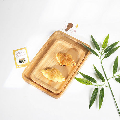 木质托盘杯垫长方形圆形椭圆木质小托盘摆件首饰收纳盘骨碟子拍照 - 图0