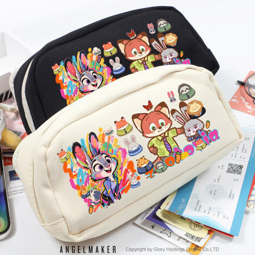 疯狂动物城周边动漫可爱卡通朱迪兔子警官尼克狐二次元笔袋文具盒 - 图0