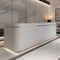Company Reception Desk Creative Office Baking Lacquer Front Desk Arched Beauty Salon Hotel Bar Terrace to set up