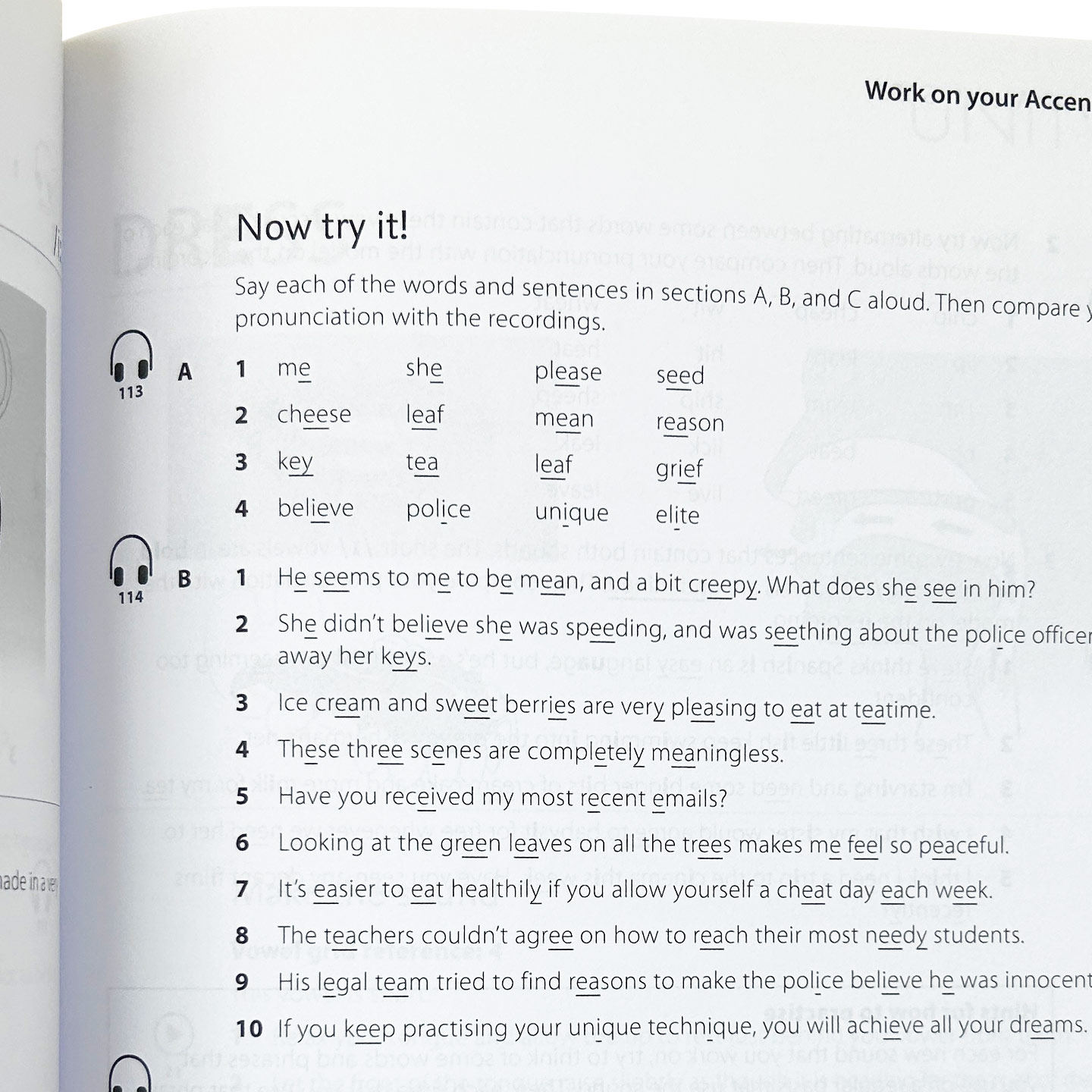 英文原版 Work on Your Accent Second edition 英语发音练习册 第二版 英文版 进口英语原版书籍