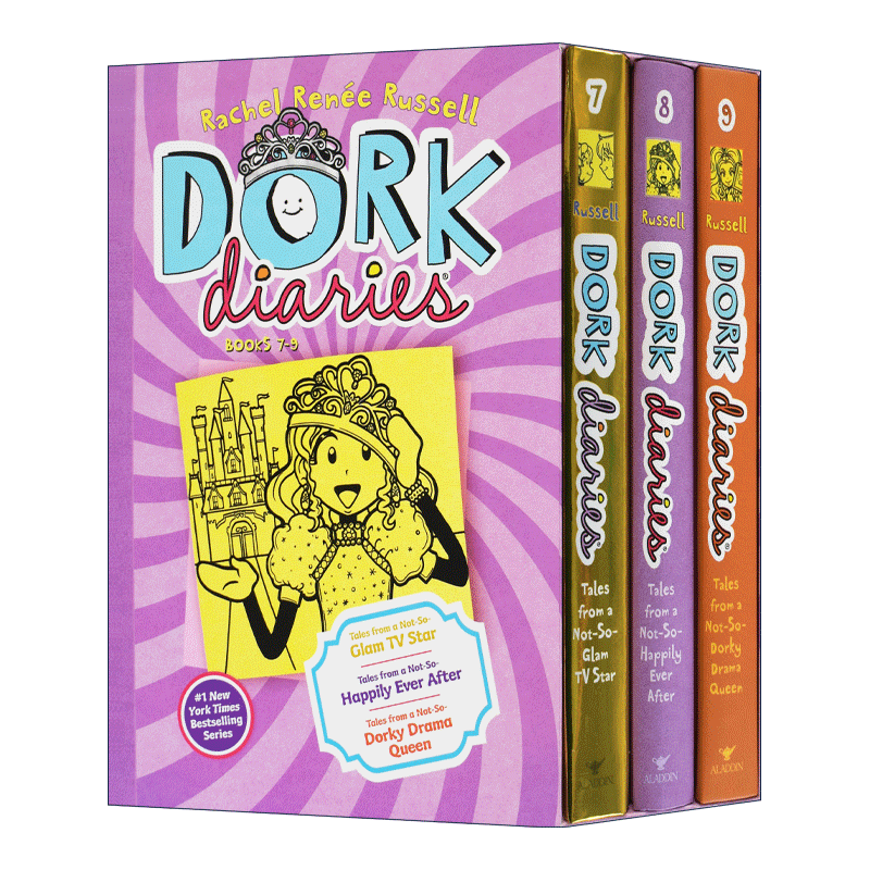 Dork Diaries Box Set Books 7-9 怪诞少女日记 7-9 精装盒装进口原版英文书籍 - 图2