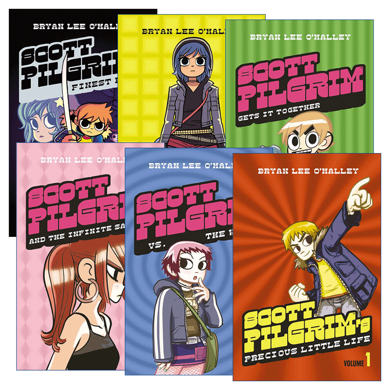 英文原版 Scott Pilgrim 歪小子斯科特漫画 1-6册 Bryan Lee O’Malley 英文版 进口英语原版书籍 - 图1