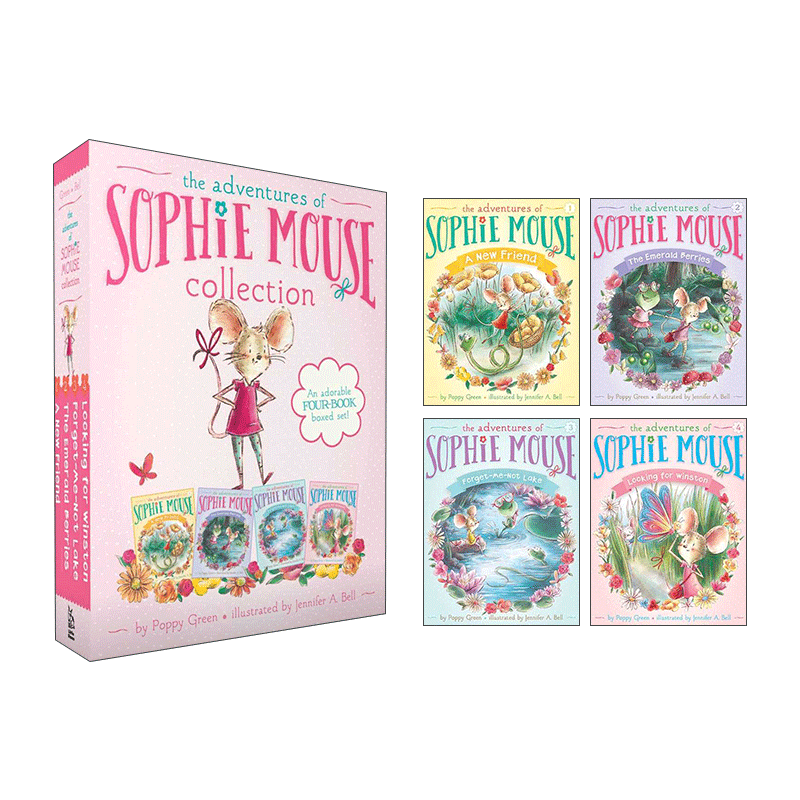 英文原版 The Adventures of Sophie Mouse Collection 老鼠苏菲历险记 1-4册套装 英文版 进口英语原版书籍