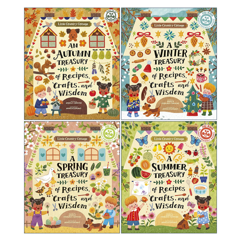 Little Country Cottage 乡间小屋春夏秋冬四季宝库4册进口原版英文书籍