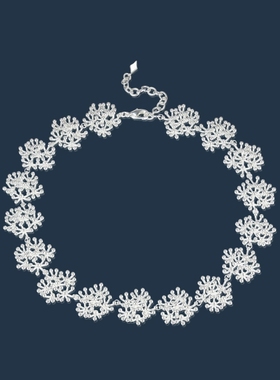 时尚百搭小众名媛气质项链耳饰套装设计感绽放秘果925银针耳钉