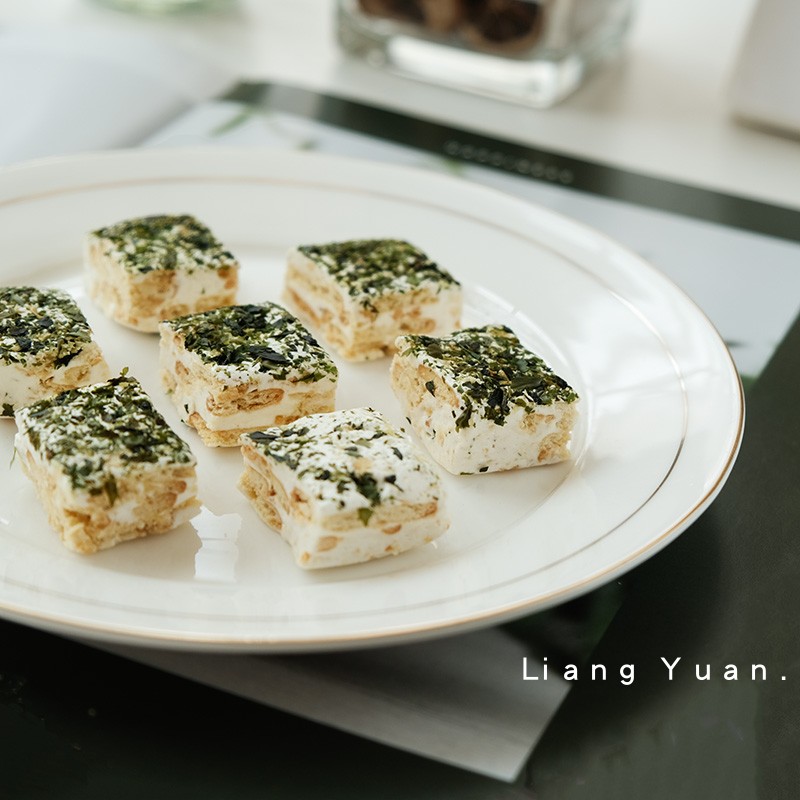 良缘喜糖林氏林家海苔风味奶芙糕点低糖糖果雪花酥零食散装500g - 图2