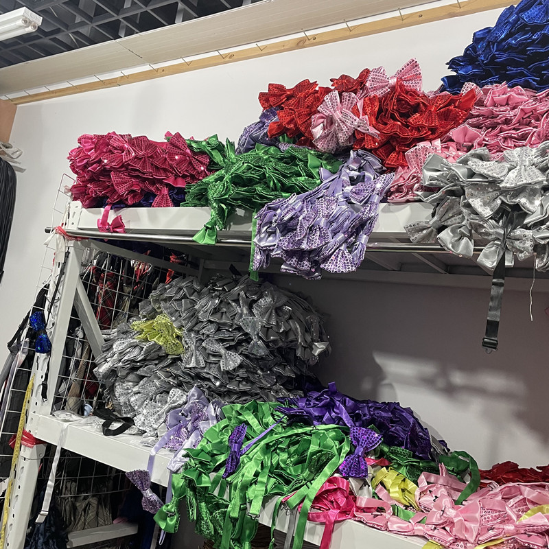 bow tie 男女 团体合唱闪亮片蝴蝶结 幼儿童舞台表演出大红色领结 - 图0