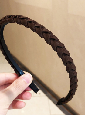 细款麻花辫子发卡带齿不勒头发箍