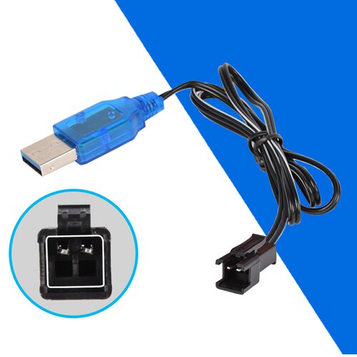 3.7v 锂电池充电器USB充电线四轴遥控飞机手拍鼓机器人玩具车配件 - 图1