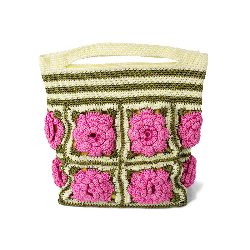 手工编织花朵包包特色DIY钩织材料包手提买菜包空心线配件材料包,淘宝优惠券,粉丝福利购,淘宝优惠卷