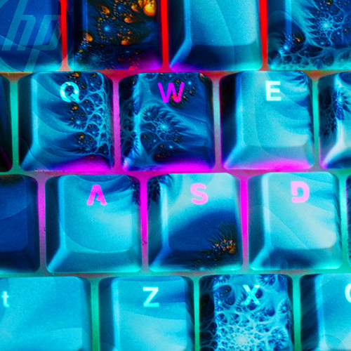 雪山熔岩键帽 PBT透光 机械键盘键帽单个颗个性键帽OEM高度104键 - 图1