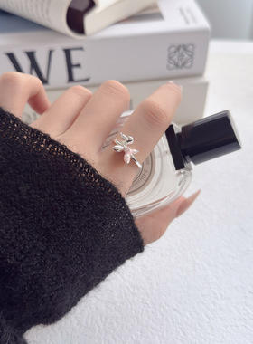 ins风甜美童趣气球狗可调节开口指环戒指女小众高级轻奢食指戒