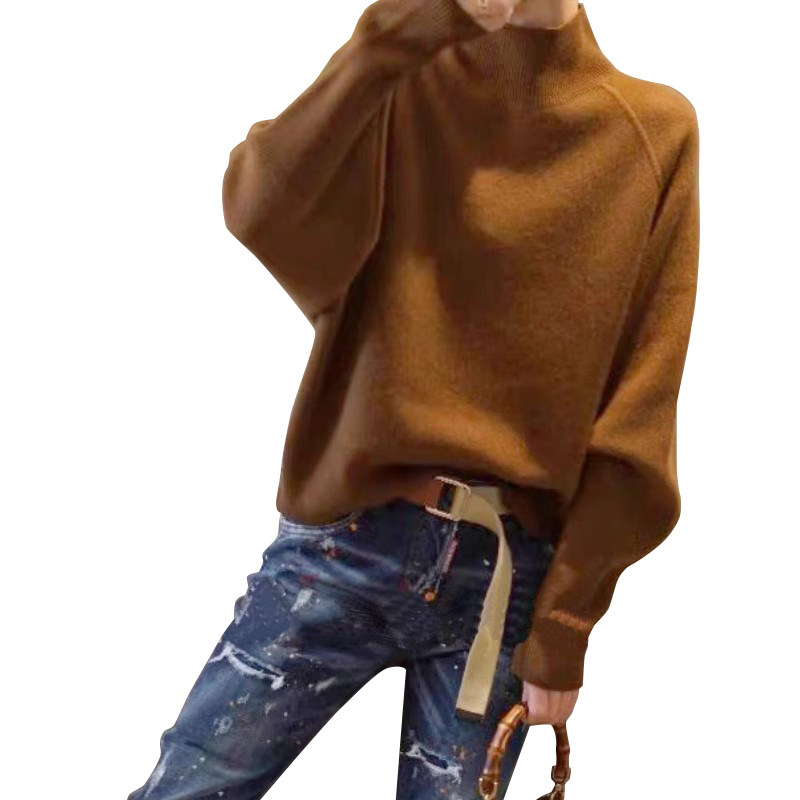 双面织机 简约廓形 纯山羊绒衫高领弯刀袖加厚宽松毛衣保暖针织衫,淘宝优惠券,粉丝福利购,淘宝优惠卷