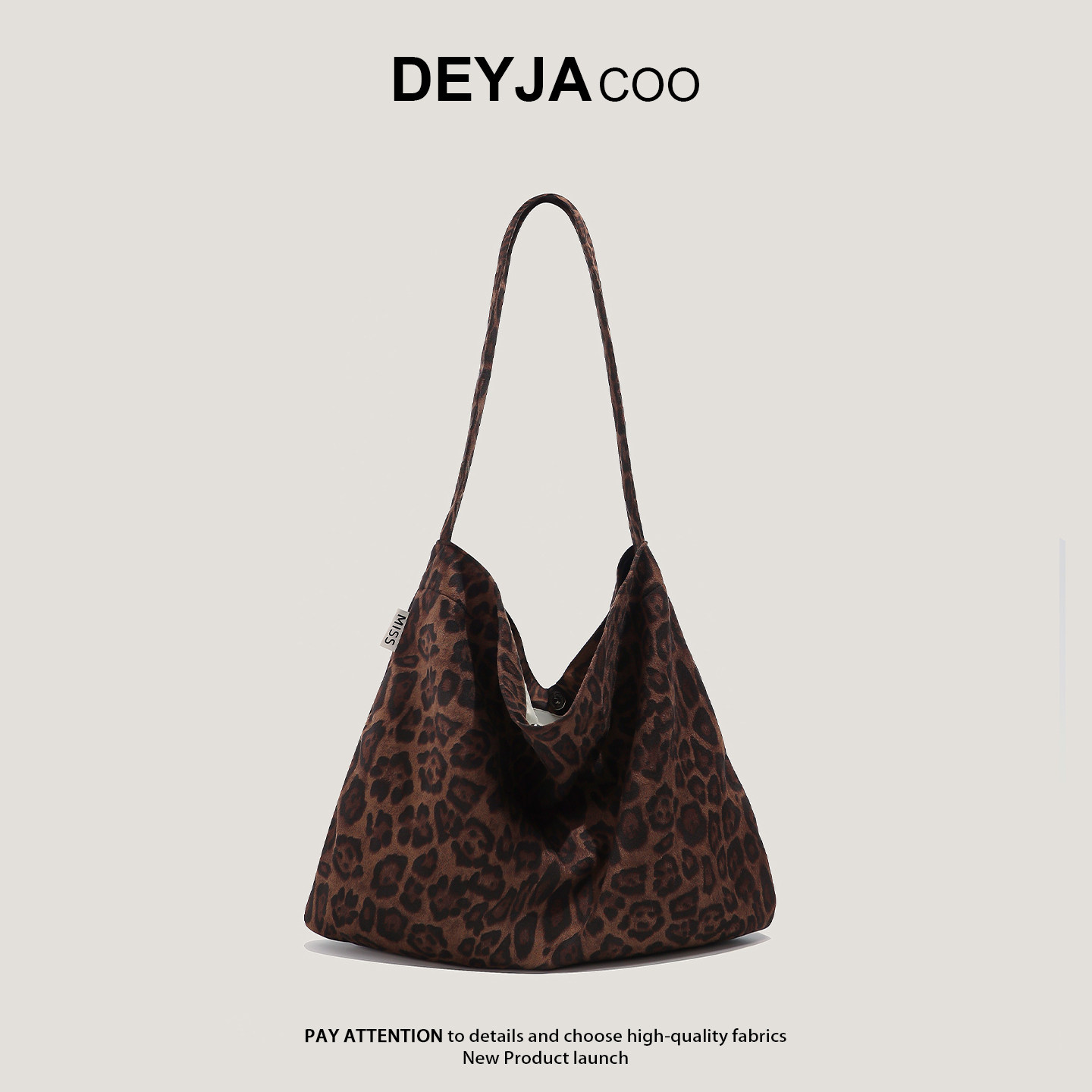 秋冬新款豹纹包包女麂皮绒托特包韩系慵懒风单肩斜挎包通勤帆布包,淘宝优惠券,粉丝福利购,淘宝优惠卷