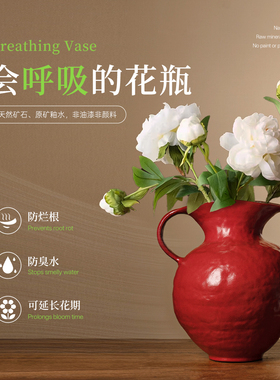 B13-8新中式陶瓷花瓶客厅轻奢高级感电视柜玄关餐桌茶室摆件