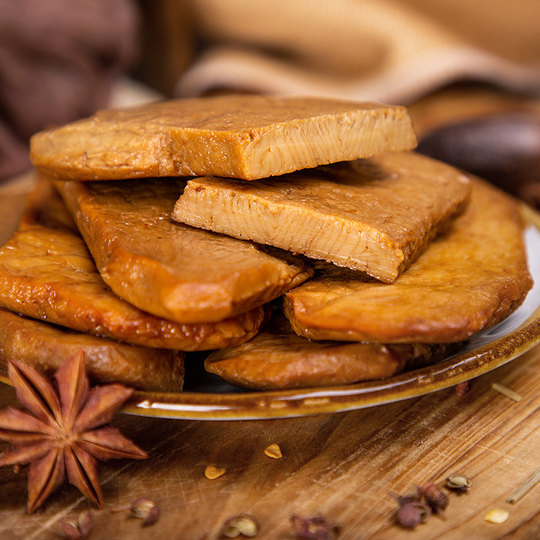 中华老字号津津素火腿素食小吃苏州特产豆腐干零食豆制品70g*3袋