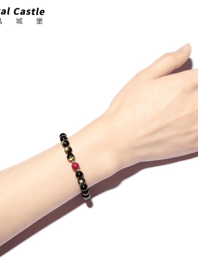 CrystalC金曜石朱砂转运珠手链