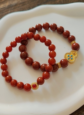 天然南红玛瑙手串秋冬气质女生款本命年福禄葫芦红色手链新年礼物