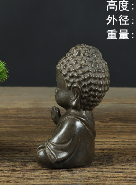 复古浮雕小沙弥做旧石雕