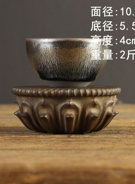 复古浮雕莲花做旧石雕