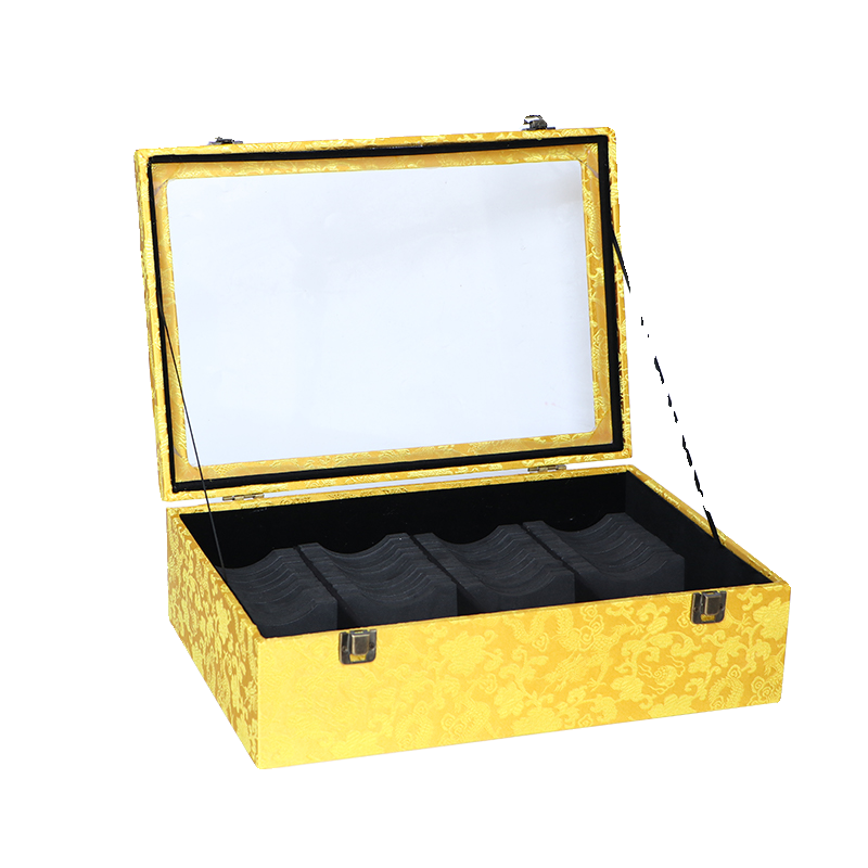 手镯收纳盒高档精致大容量复古透明玻璃盖翡翠玉镯子专用首饰箱子,淘宝优惠券,粉丝福利购,淘宝优惠卷