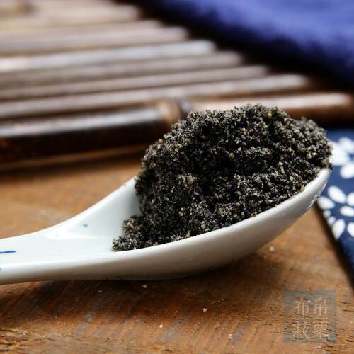 安庆特产炒芝麻 石磨纯黑芝麻粉 纯芝麻粉 熟黑芝麻糊500g - 图1