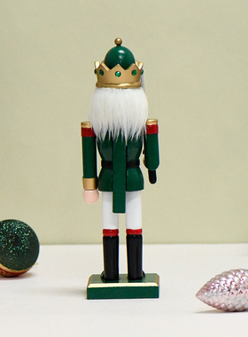 新品上架25CM欧式胡桃夹子绿身剑兵家具桌面摆放送礼圣诞节氛围感