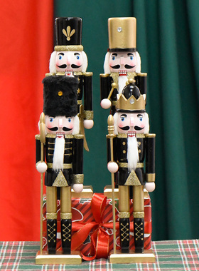 新品上架30CM欧式胡桃夹子黑金款家具桌面摆放送礼圣诞节氛围感