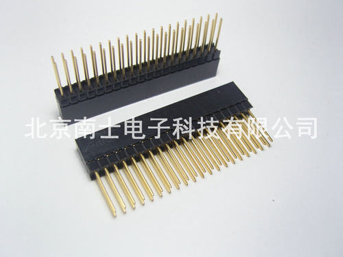 台湾 Astron PC104 插座 2*20P 40P 双排座 排母 间距2.54mm 长针 - 图0
