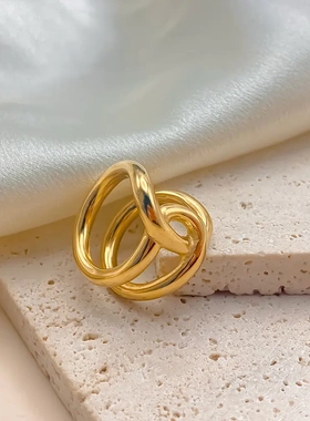 eManco外贸双C时尚打结戒指潮流