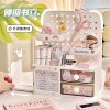 Pen holder storage box desktop storage rack office perforated board work station children and girls stationery space utilization artifact