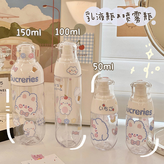 Transparent visible compact cartoon dispensing bottle