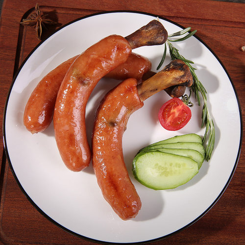 日式骨付香肠冷冻半成品带骨香肠烧烤西餐寿司料理烤肉用猪肉烤肠 - 图0
