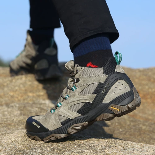 Спортивная обувь, демисезонные мужские нескользящие туфли для скалозалания подходит для пеших прогулок, 11 года, из натуральной кожи