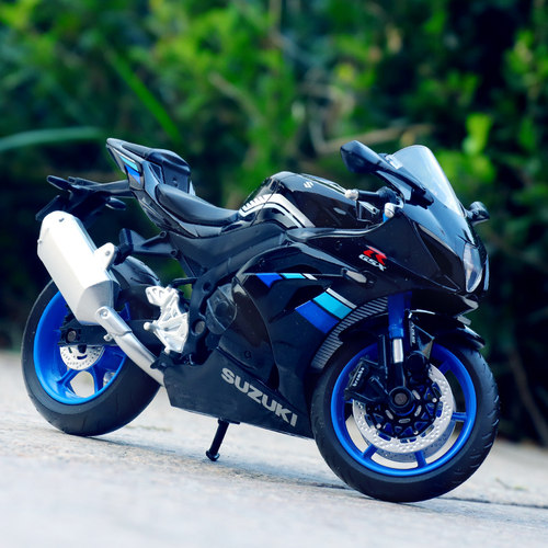 1:12适用宝马合金摩托车模型 S1000RR 声光汽车玩具送头盔滑行车 - 图0