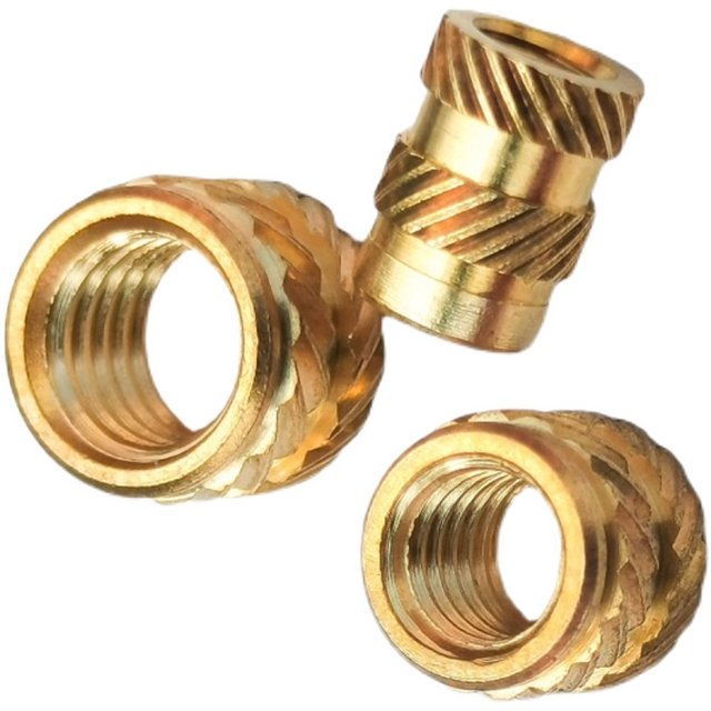 Hot melt copper nut m3m4m5 injection molding knurled