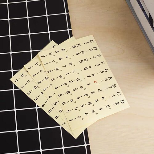 自学钢琴键盘贴纸61手卷电子琴88键简谱按键音标数字透明键位贴 - 图1