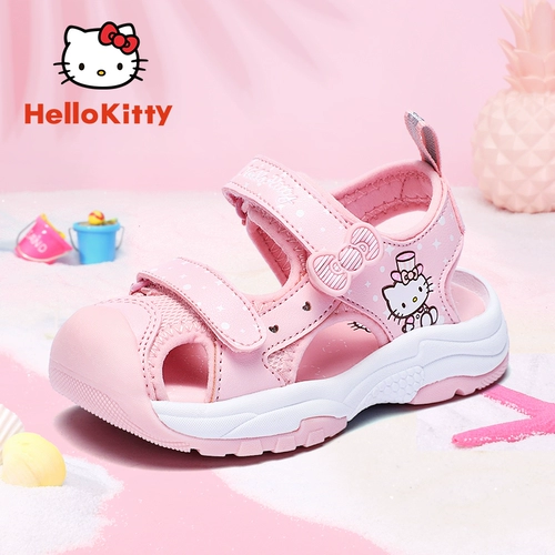 Hello Kitty, летние сандалии, детская пляжная обувь для принцессы, туфли