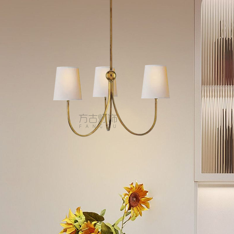 美式简约全铜客厅吊灯轻奢大气酒店餐厅法式复古餐厅卧室书房灯具,淘宝优惠券,粉丝福利购,淘宝优惠卷