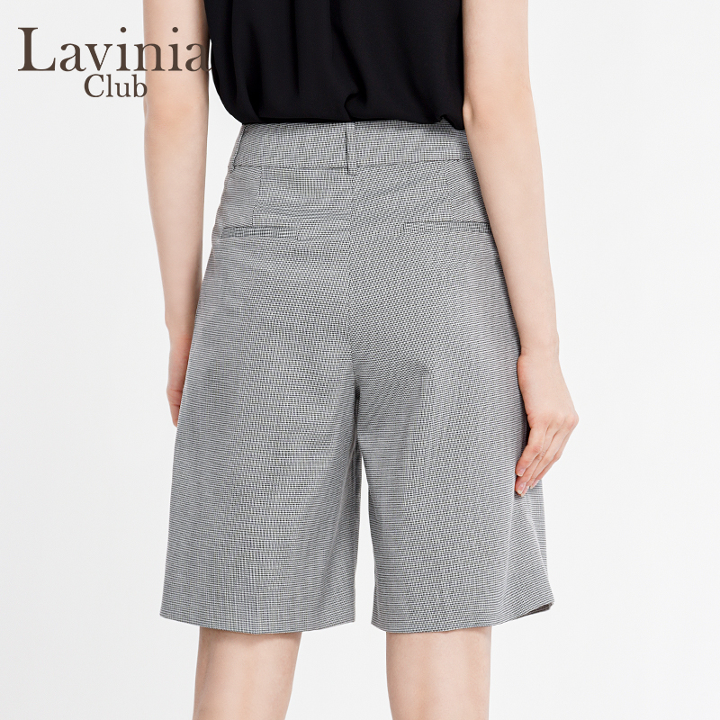 LaviniaClub拉维妮娅春秋新品西服套装格纹外套短裤女职场P11W16H-图2