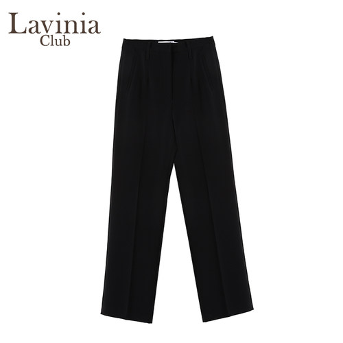 Lavinia法式气质通勤高腰直筒型显瘦裤子女春秋新款休闲裤B55K56S - 图3