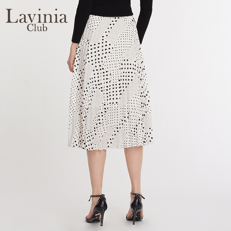 Lavinia Club拉维妮娅夏季新品雪纺A字裙显瘦波点半身裙女R11Q40 - 图3