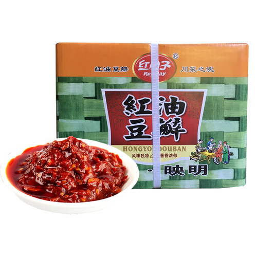 正宗红日子豆瓣酱9.5kg四川红油豆瓣郫都辣椒酱免剁川菜调料19斤 - 图0